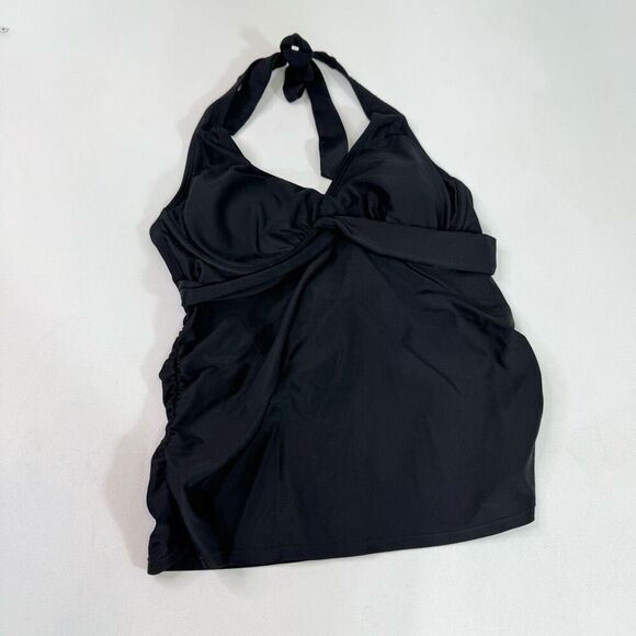 Athleta Tankini Womens 36 B/C Black Underwire Swimsuit Bathing  Halter Swim Top - Picture 1 of 9
